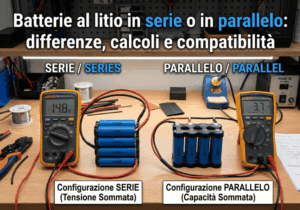 Batterie al litio in serie o in parallelo: differenze, calcoli e compatibilità